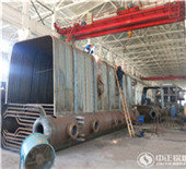 large furnace full steam coal, wood industrial hot …